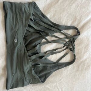 lululemon athletica Strappy Sports Bra in Olive Green